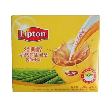 立顿经典醇香浓原味奶茶20包350g