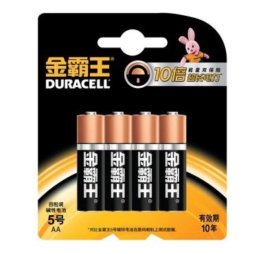 金霸王（Duracell） 5号电池4粒装