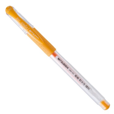 三菱(UNI)中性笔UM-151签字笔0.38mm财务用笔1支散装 金黄038071