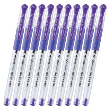三菱(UNI)中性笔UM-151签字笔0.38mm财务用笔1支散装 紫色072324