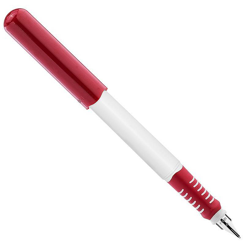 得力A908学生矫姿钢笔(单位:盒)可擦纯蓝/笔壳深红