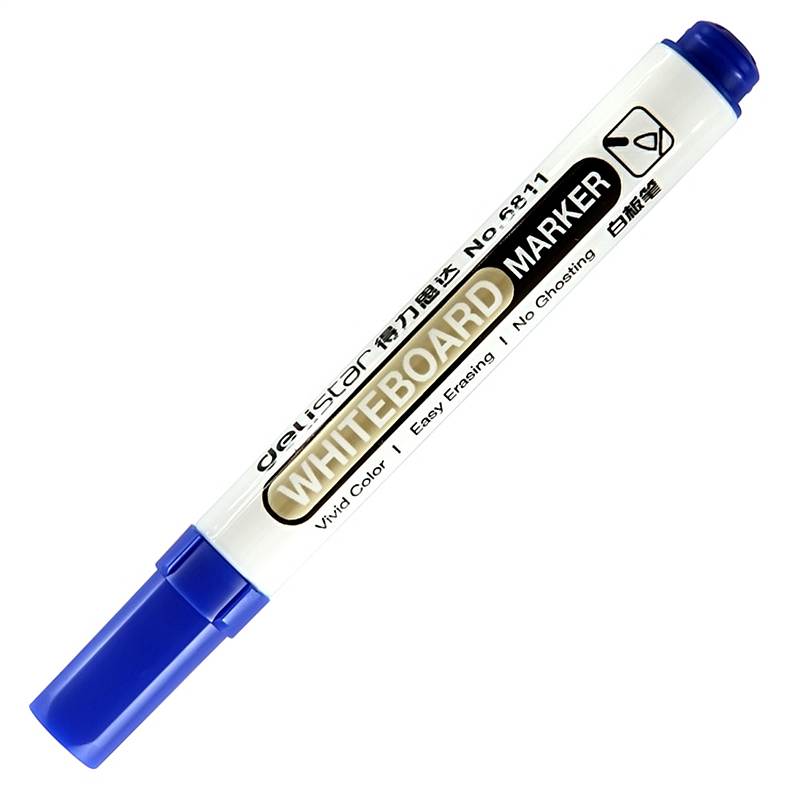 得力 6811 白板笔 2.0mm 10/盒 (单位:支) 蓝色