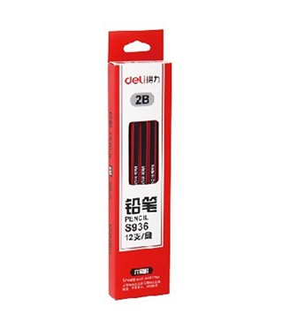 得力S936铅笔(红色)(12支/盒)