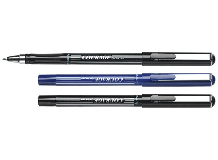 金万年 G-1229 钢夹条纹杆0.5MM子弹配RS07系列芯拔帽中性笔（蓝色）