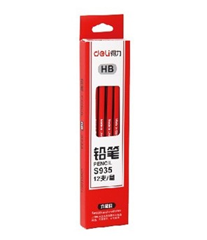 得力S935铅笔(红色)(12支/盒)