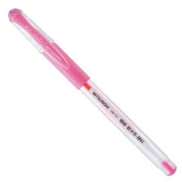 三菱(UNI)中性笔UM-151签字笔0.38mm财务用笔1支散装 粉红072323
