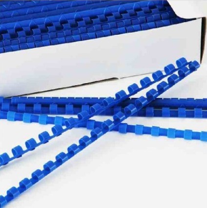 得力3835-21孔装订胶圈(蓝)(100支/盒)