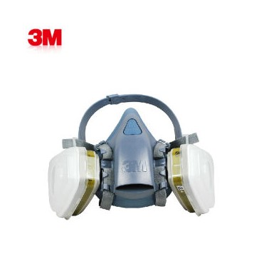 3M 防毒面具 7502+6006尘毒农药面罩7件套 防 氯化物 酸性气体 硅胶材质