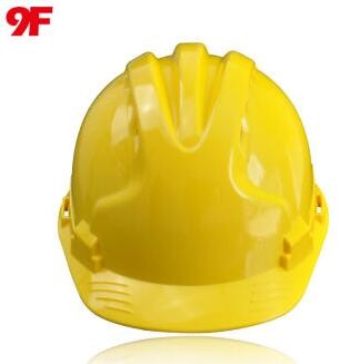 9F 安全帽 工地建筑防砸抗冲击透气高强度ABS安全头盔（黄色）