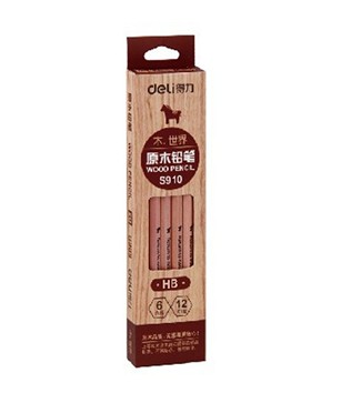 得力S910铅笔(原木色)(12支/盒)
