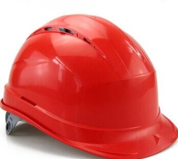 代尔塔安全帽 防砸防冲击透气工地安全帽 电力建筑工程安全头盔通风款防砸安全帽（红色）