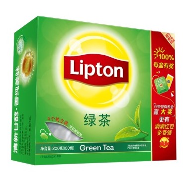 立顿绿茶茶包100包