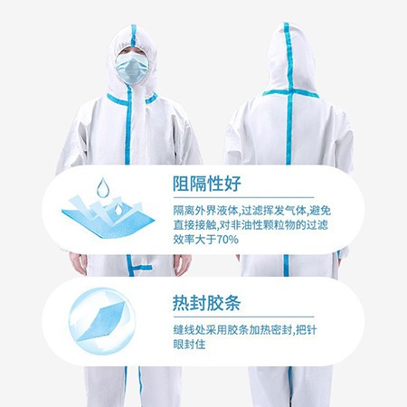 芜湖一次性医用防护服连体隔离衣独立包