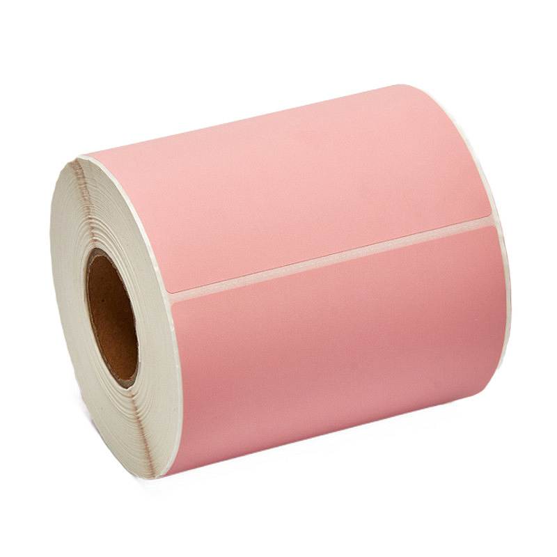 中云智创 线缆PET 不干胶标签纸80x35x2500横版单排大轴芯76mm 粉红