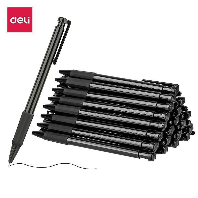得力(deli)6546S中油笔0.7mm36支/盒 （单位：盒）黑色