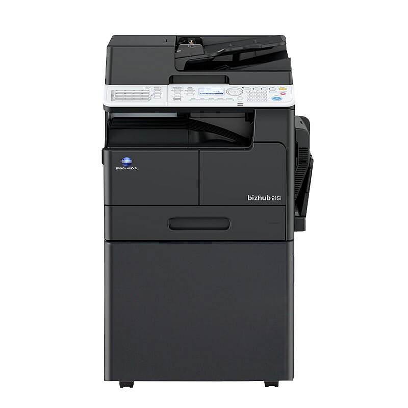 柯尼卡美能达bizhub 215i A3黑白复合机（打印 复印 扫描）主机+输稿器+工作底柜（单位：台）