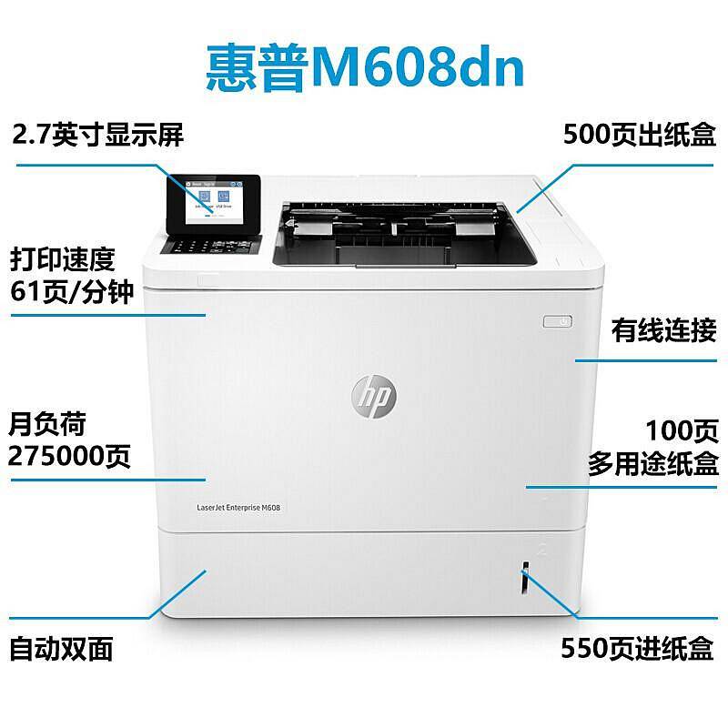 惠普(HP) M608dn 黑白激光打印机A4（台）