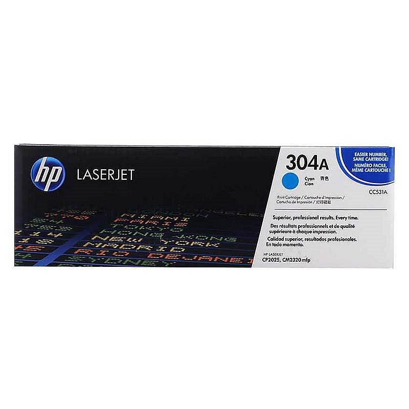 惠普（HP）304A（CC531A）原装硒鼓 青色（只）（适用于：Color LaserJet CP2025/2320）