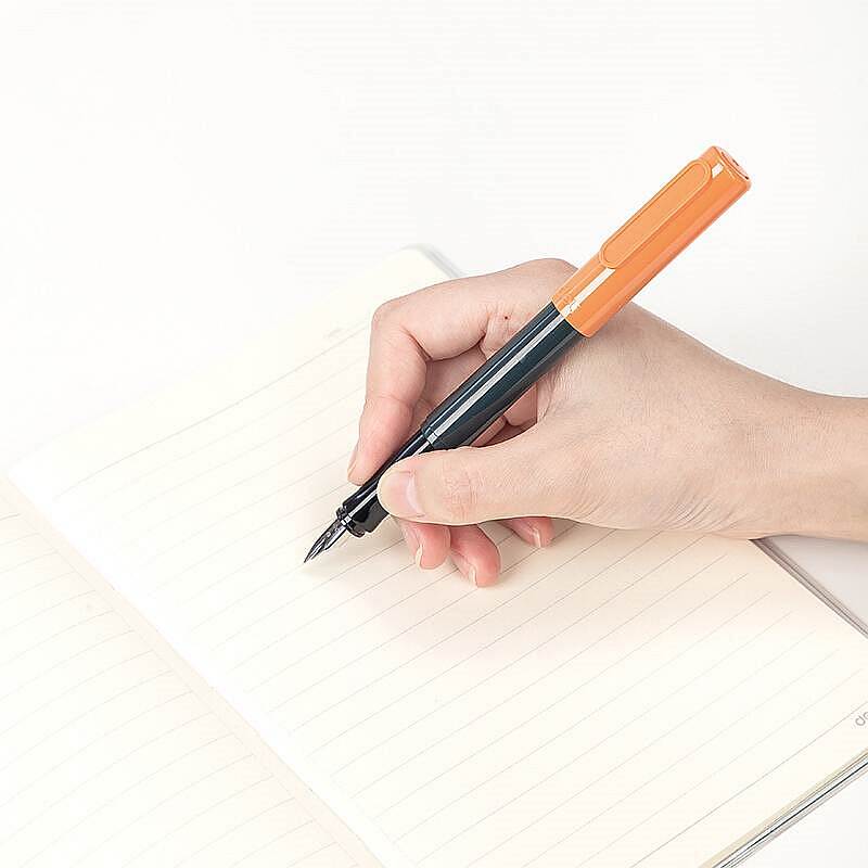 得力A918矫姿钢笔（单位：盒）可擦纯蓝/橙色