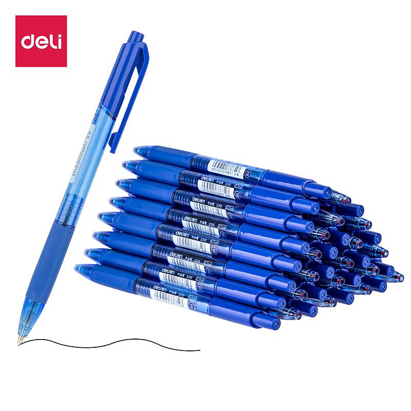 得力S319中油笔0.7mm子弹头36支/盒 （单位：盒）蓝