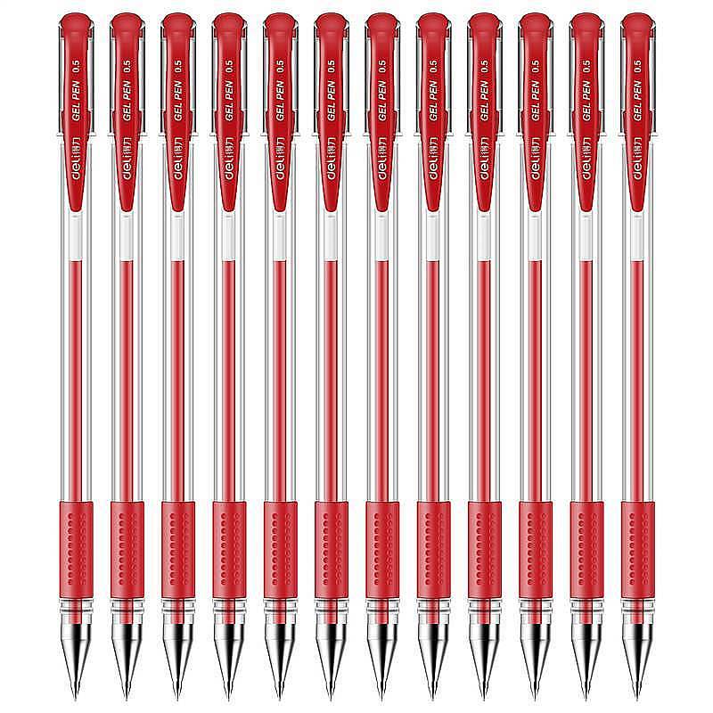 得力思达6600ES中性笔(红)(单位：大盒)