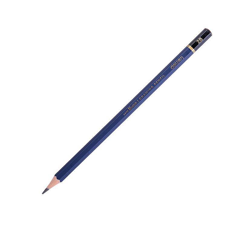 得力S999-2B_高级绘图铅笔12支彩盒装2B(蓝)(12支/盒)（盒）
