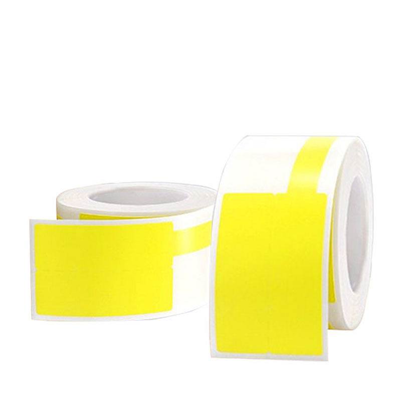 雷赢F型线缆标签纸 标签打印纸 32mm*64mm+35mm 黄色 150张/卷（卷）